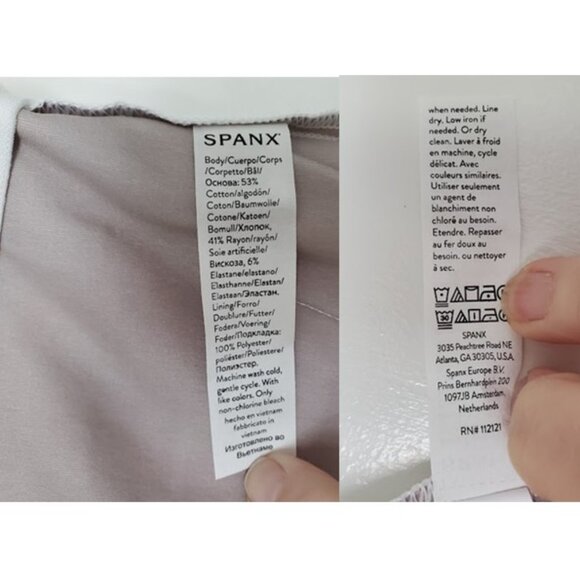NWT SPANX Hi-Rise Smoothing Shapewear Kick Flare Pants Opaque White Size L - Picture 14 of 14